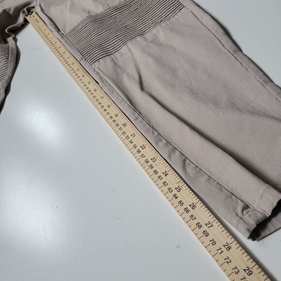 1X SOFT SURROUNDINGS KHAKI TAN MOTO PULL ON COMFORT NEUTRAL SUMMER PANTS - Picture 4 of 8